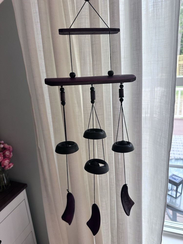 Red Wood Ball Wind Chime