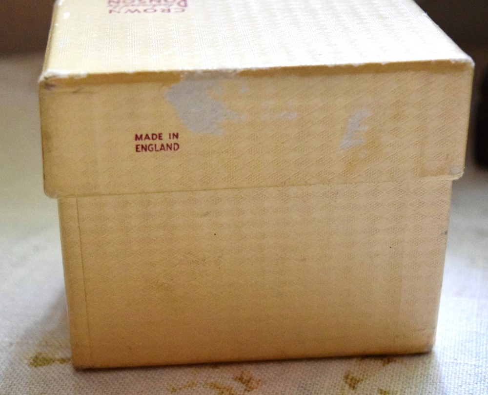 Vintage Ronson Crown Silver Plated Table Lighter England in Box #9176