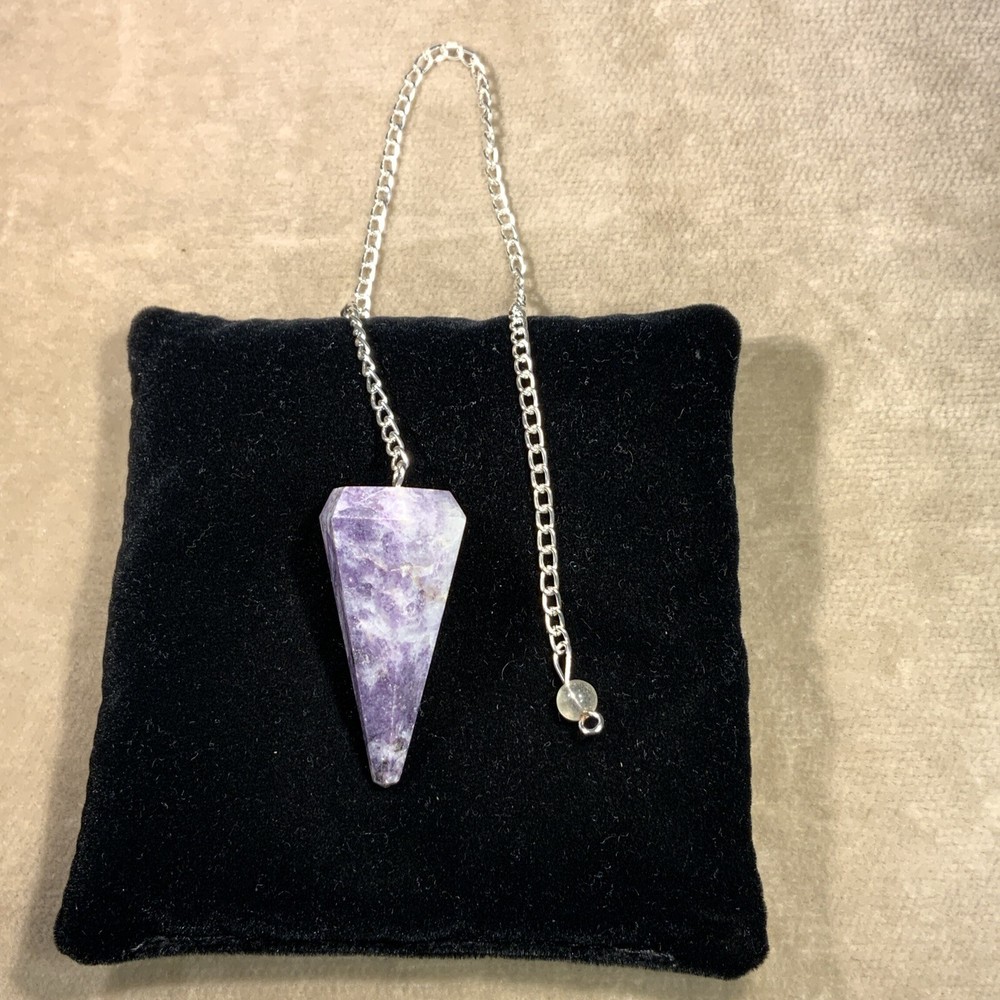 Lepidolite Gemstone Pendulum / Pendant #3