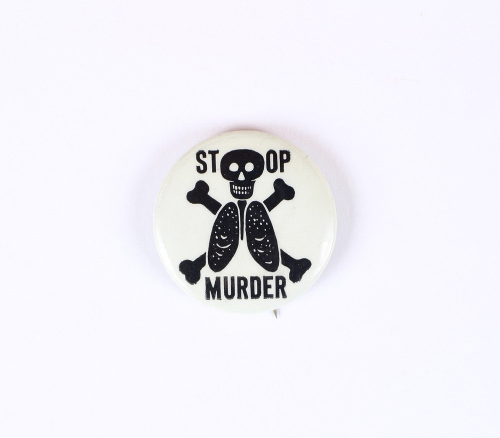 Circa 1968 Stop Murder Anti Air Pollution Pinback Button