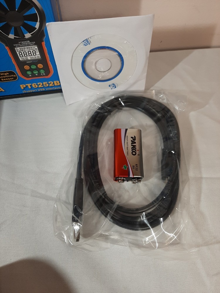 PROTMEX PT6252B DIGITAL ANEMOMETER W/ TEMPERATURE & HUMIDITY