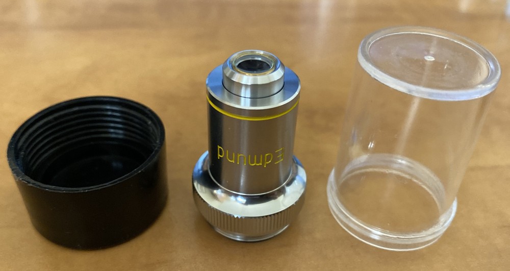 Edmund 10x / 0.25 NA microscope objective RMS thread