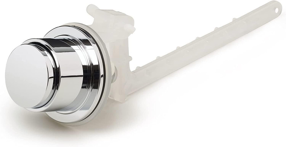 Plastic Push Button Flush Lever - Side Mount Toilet Flusher Replacement W/ 8" Ar