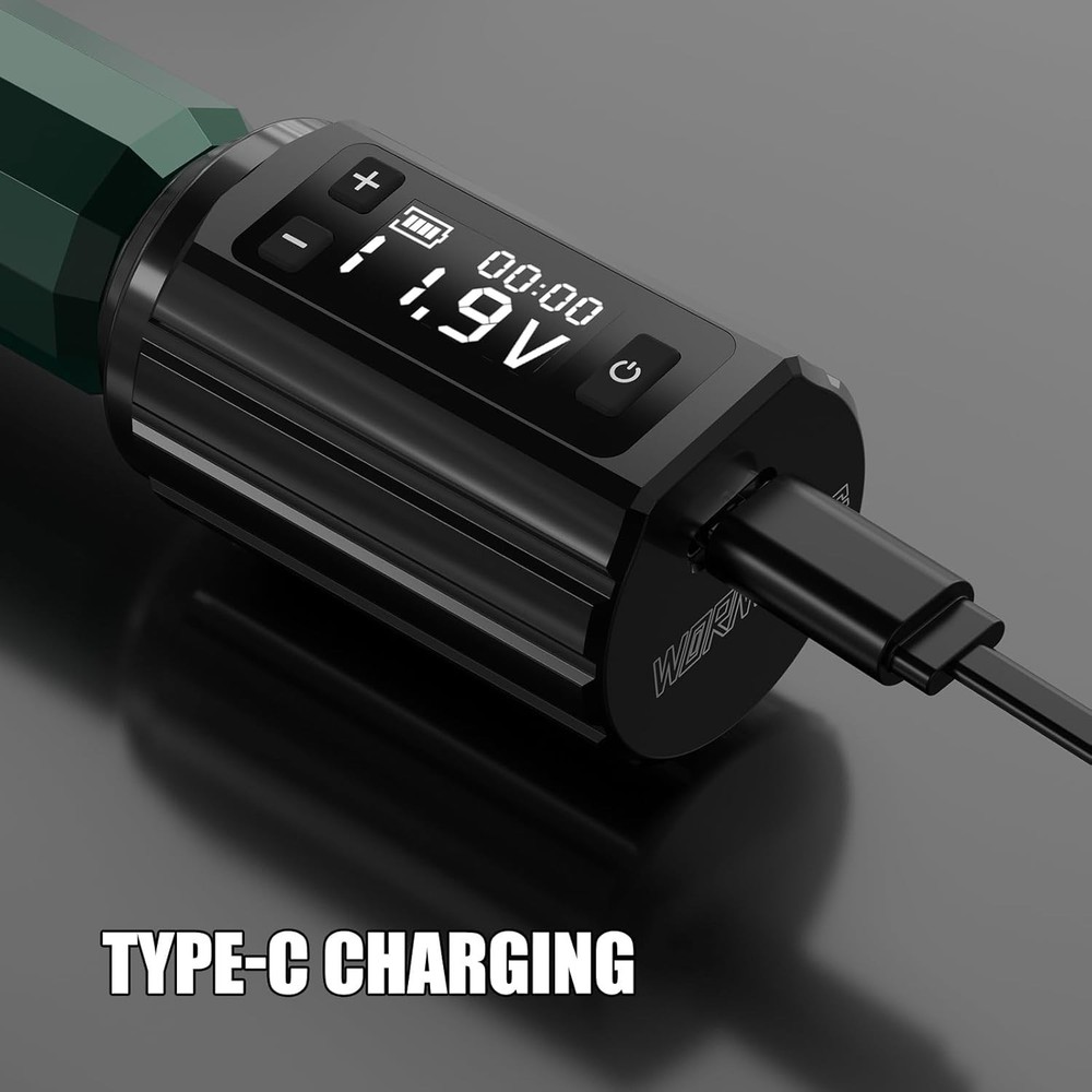 Versatile Wireless Tattoo Kit with 1200mAh Battery - Complete Tattooing Solution