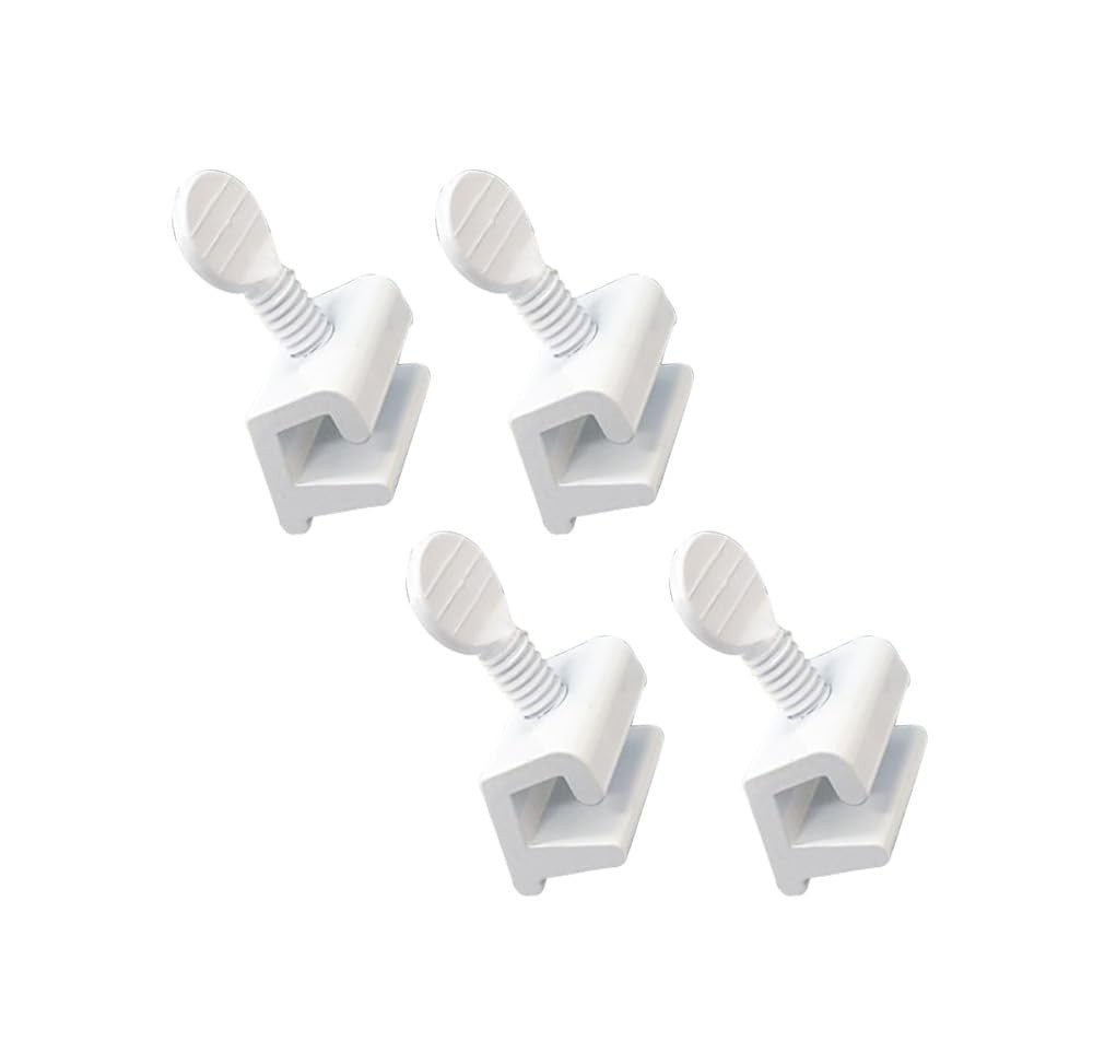 Single Small Sliding Window Security Lock Aluminum White Coated 4 Pack Made
