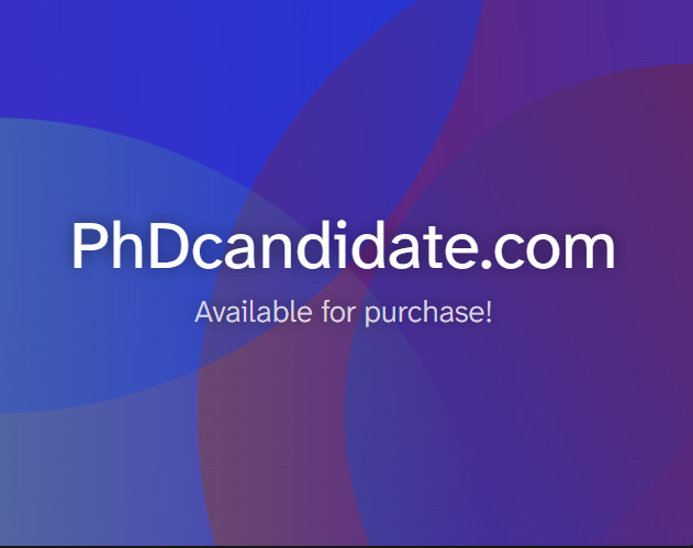 Premium Domain For Sale: PhDcandidate[.]com (Remove "][")