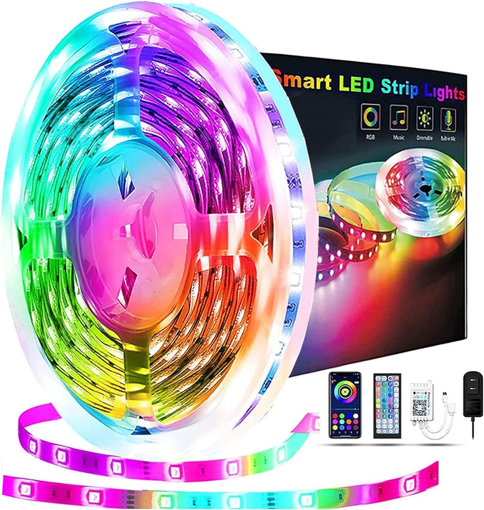 65.6Ft Led Strip Lights, Led Light Strips Music Sync Color Changing Led Lights w