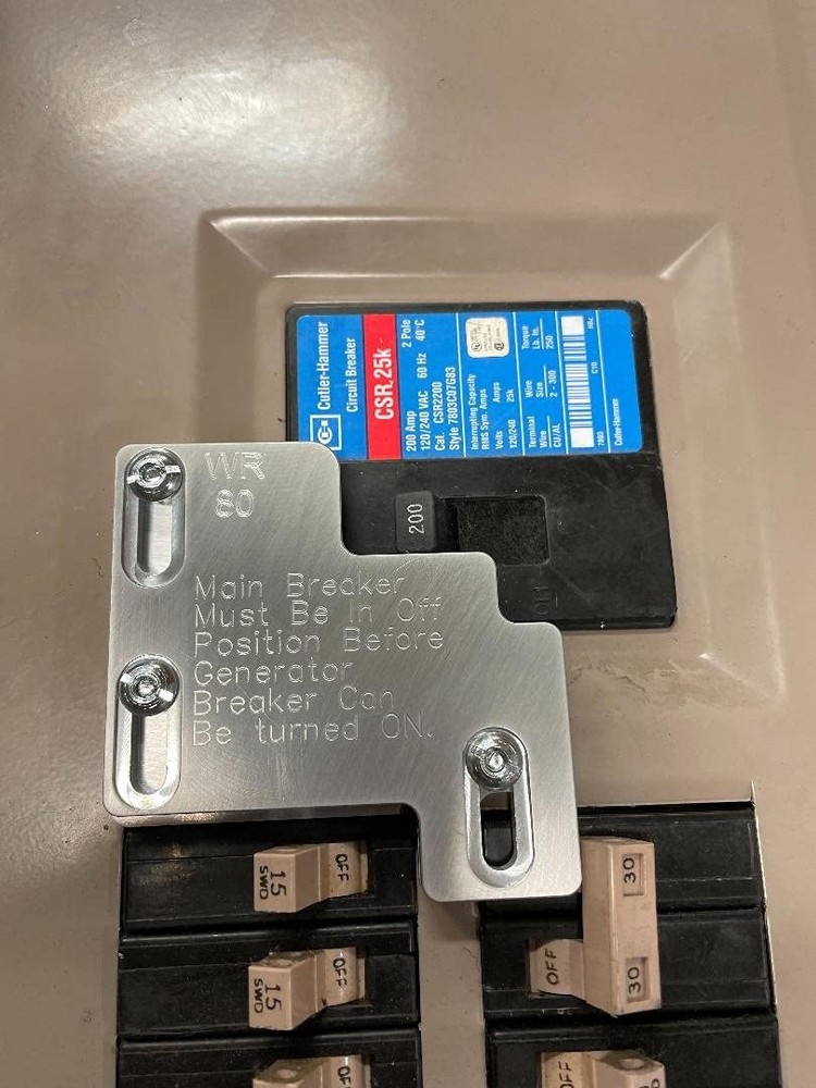 Cutler hammer generator interlock WR-80 Kit