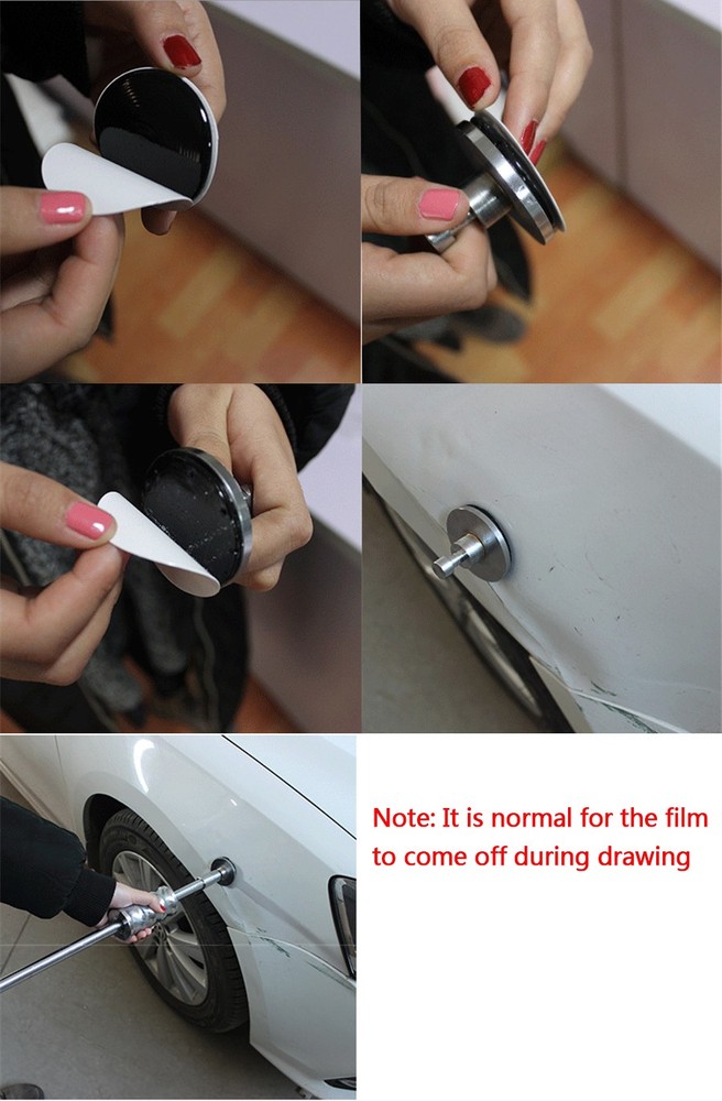 5PCS Car Body Paintless Dent Bump Zinc Glue Puller Puller Tabs Cold Glue Boxed