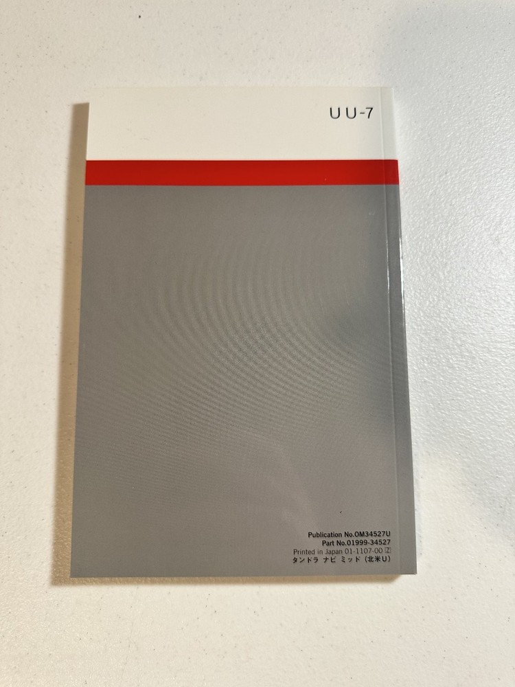 Toyota Tundra Navigation System Owner's Manual 2012