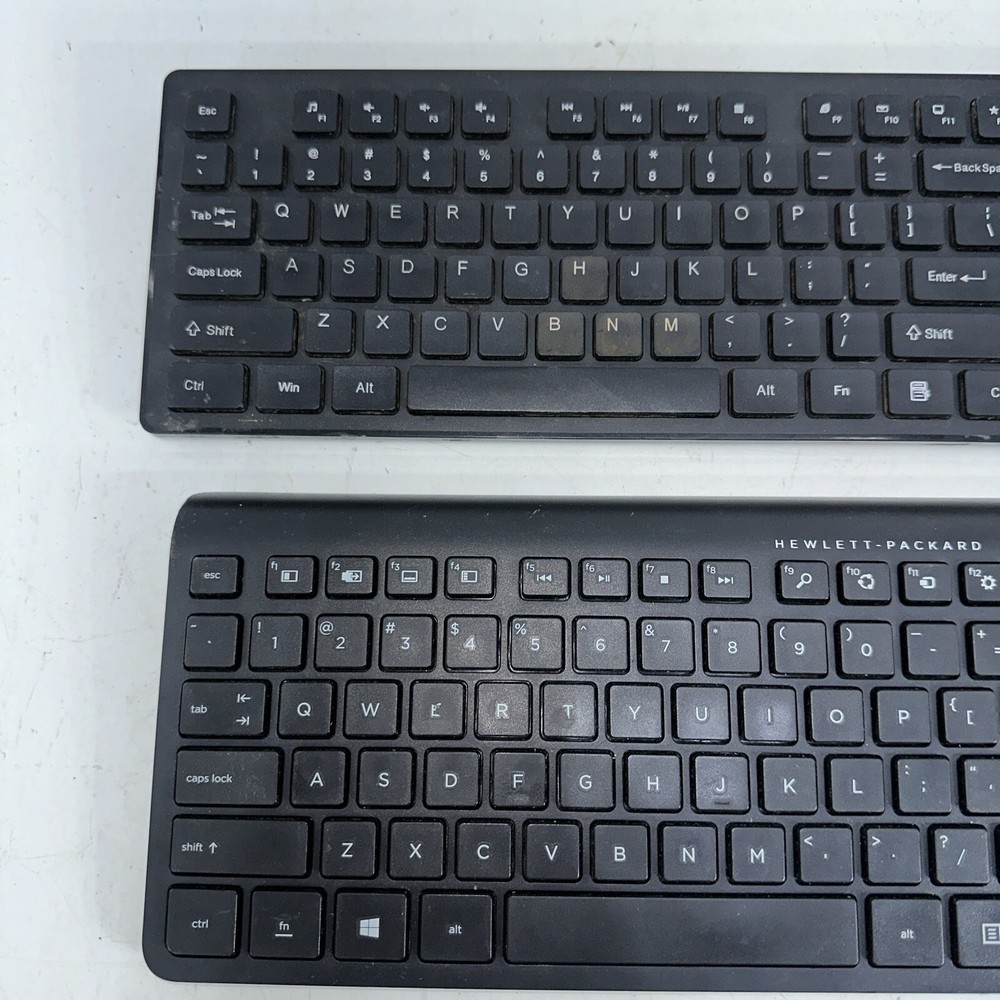 2 Wireless Keyboards NO DONGLE - UNTESTED HP & Unbranded
