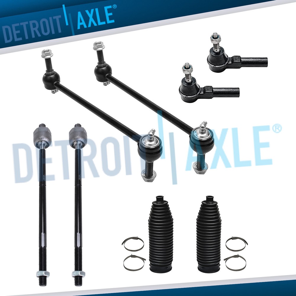 2005-2010 Ford Mustang Front Inner & Outer TieRod End Sway Bar End Link Kit 8pc