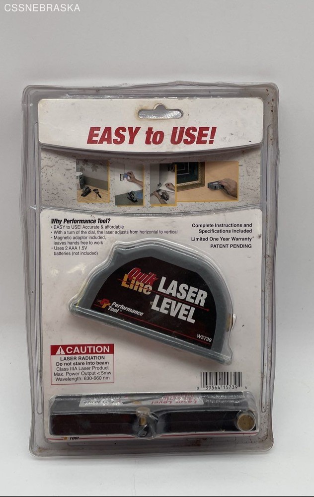 Quik Line Performance Tool - Laser Level - (Part # W5739)