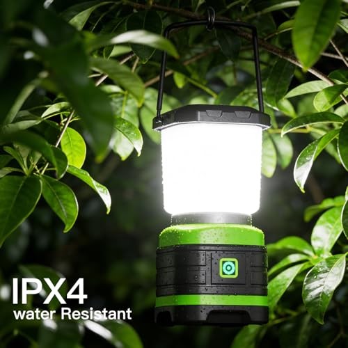 LED Camping Lantern, Battery Powered LED Lights Camping Essentials, Portable 4