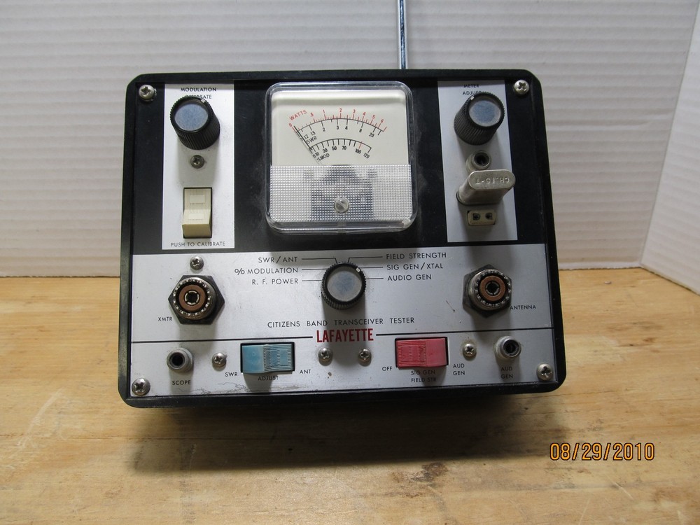 LAFAYETTE CITIZENS BAND TRANSCEIVER TESTER tested working w, manual