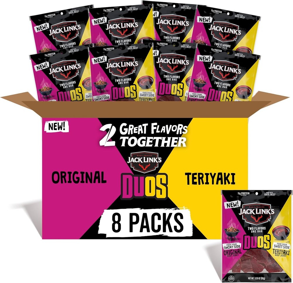 Shareable Under 100, DUOs Original and Teriyaki Beef Jerky