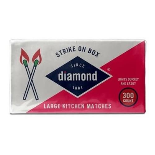 Diamond Strike on Box Large Kitchen Matches, 300 Count, 2 Boxes