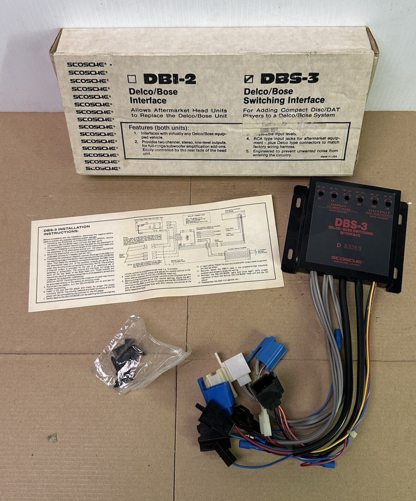Delco Bose CD Player AUX Amplifier Add on Switching Interface Scosche DBS-3-READ