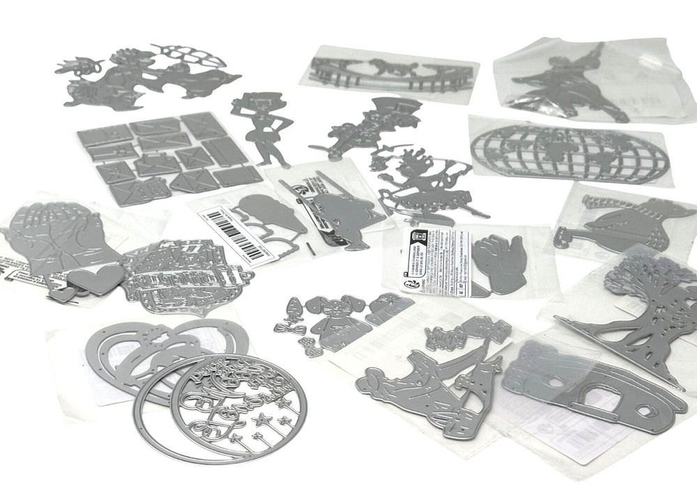20 Thinlits Die Cuts Bundle Random Mix Characters Animals Holiday Scrapbooking