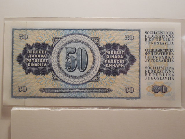 Yugoslavia 50 Dinara 1968 Uncirculated
