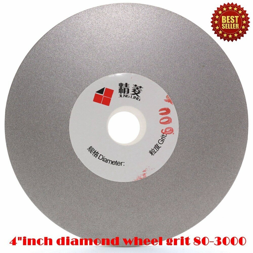 4" in Grit 80-3000 Diamond Grinding Discs Flat Lap Disk Lapidary Tools for Stone
