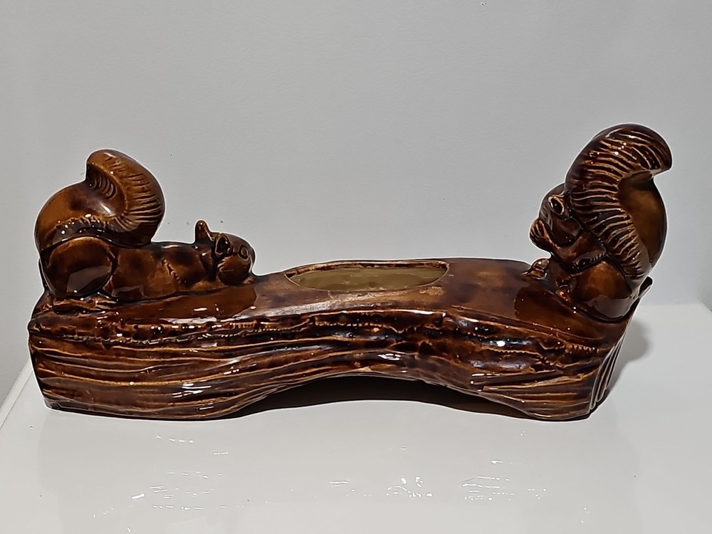 Mid Century Modern Squirrel Planter Ceramic MCM