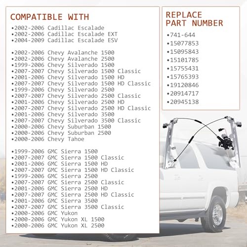 Power Window Regulator with Motor Assembly Compatible Front Left Driver Side