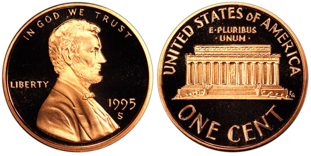 1995 S Lincoln Cent DEEP CAMEO  PROOF (1 COIN)
