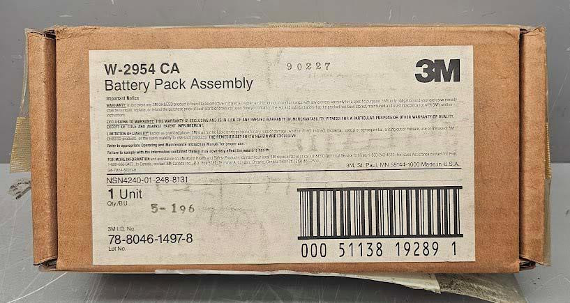 3M Battery Pack Assembly Model W-2954 CA ++ NEW ++