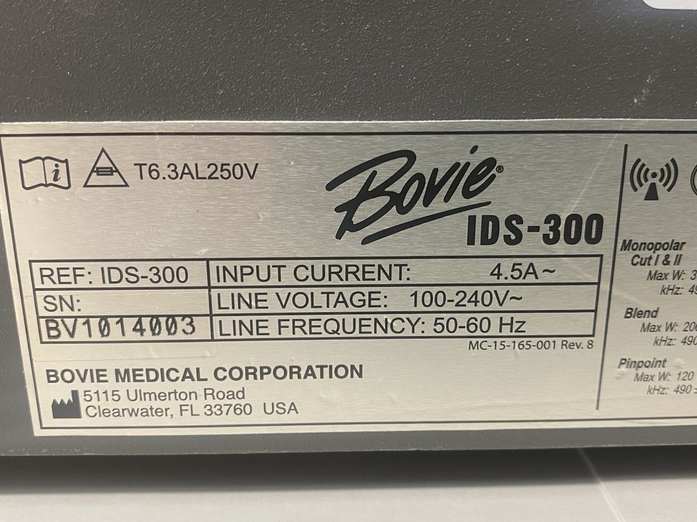 BOVIE IDS-300 ELECTROSURGICAL GENERATOR POWERS ON