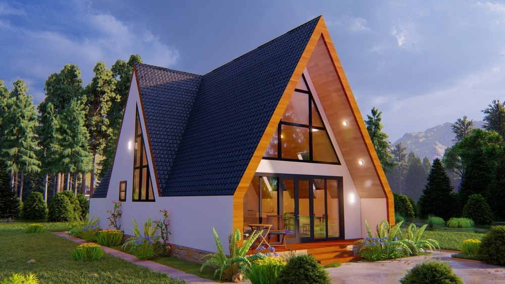 A frame house plan [2 bedrooms]
