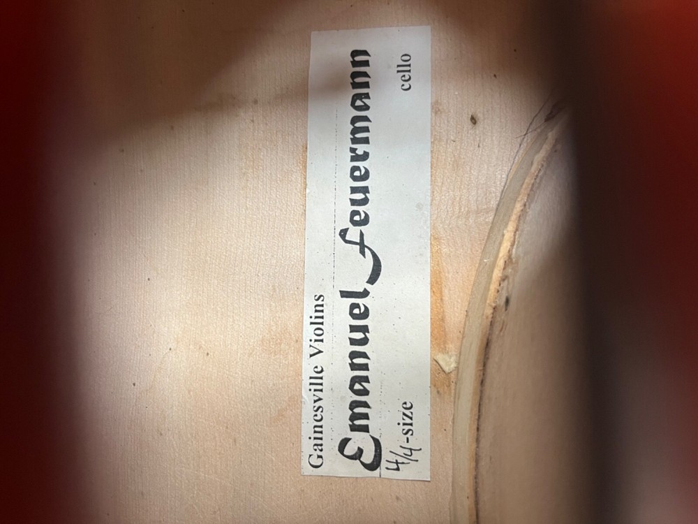 Cello - Emanuel Feuermann 4/4 (Beginner-Intermediate Instrument)