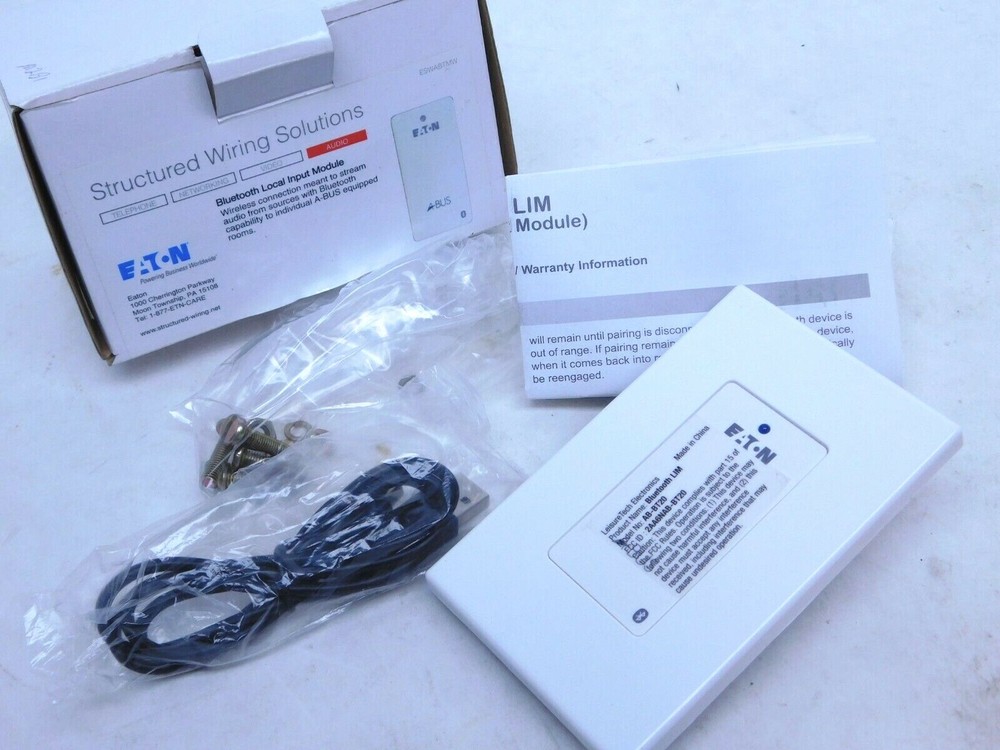 NEW Eaton Structured Wiring Solutions Bluetooth Local Input Module White VN