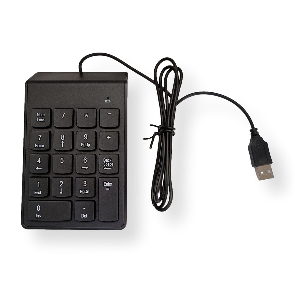 USB Wired Numeric Keypad 18-Key Number Pad Keyboard for Laptop PC Windows