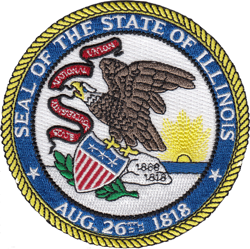 STATE OF ILLINOIS SEAL PATCH: 4" - Large