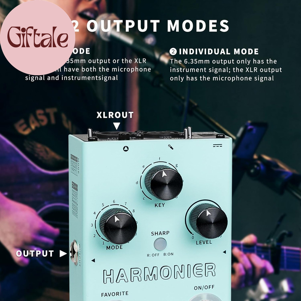 Harmonier Vocal Effects Processor Guitar Voice Pedal Vocal Stompbox Microphone A