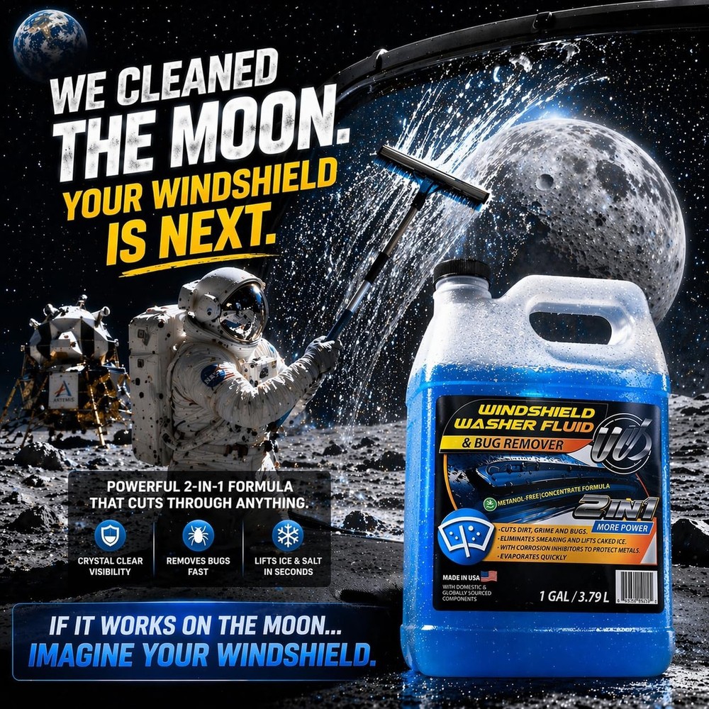 UCS Windshield Washer Fluid 2-in-1 Bug Remover – Ready to Use Formula R