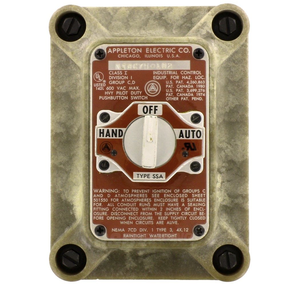 Appleton N1DC75-102 Heavy Duty Selector Switch Station
