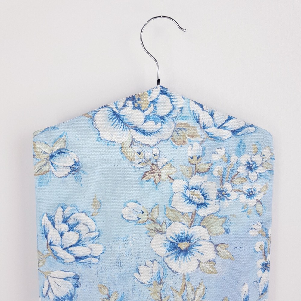 Peg Bag Handmade Sky Blue Floral Print Lined Laundry Clothes Peg Holder