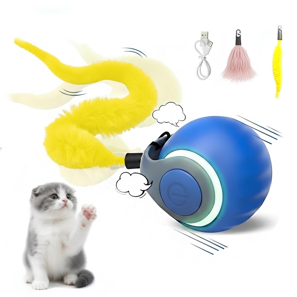 AQTELYA Interactive Cat Toy - Dog Toys, Automatic Toy, Blue