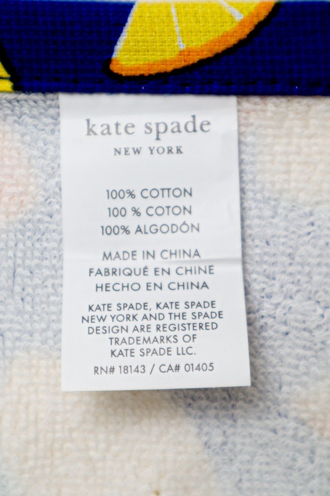Kate Spade Lemon Party & Spring Gingham Kitchen Towels 4-Pack 100% Cotton