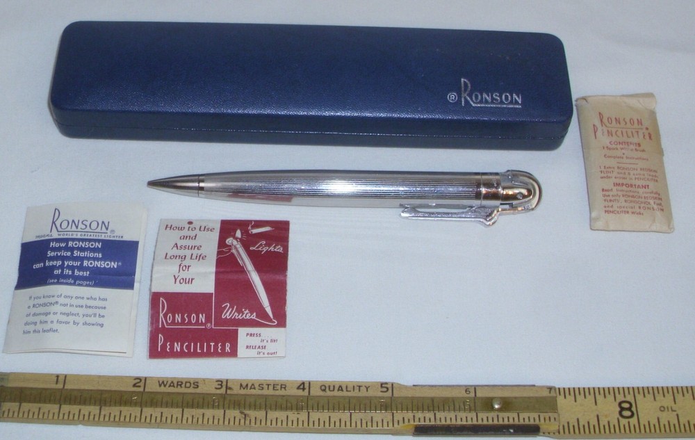 RONSON PENCILITER IN CHROME BOXED