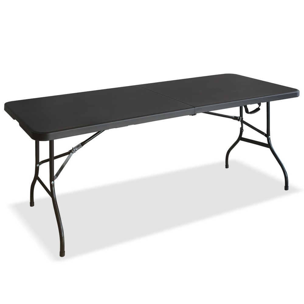 6ft Black Folding Table Multi-functional Outdoor Picnic Party Game