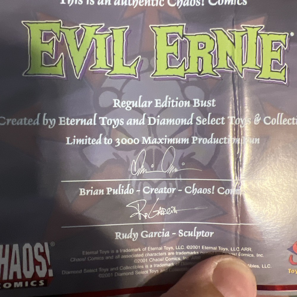 🤘🔥Chaos Comics~Evil Ernie 1/6th Scale Bust Limited Edition 1500 W/ COA🔥🤘