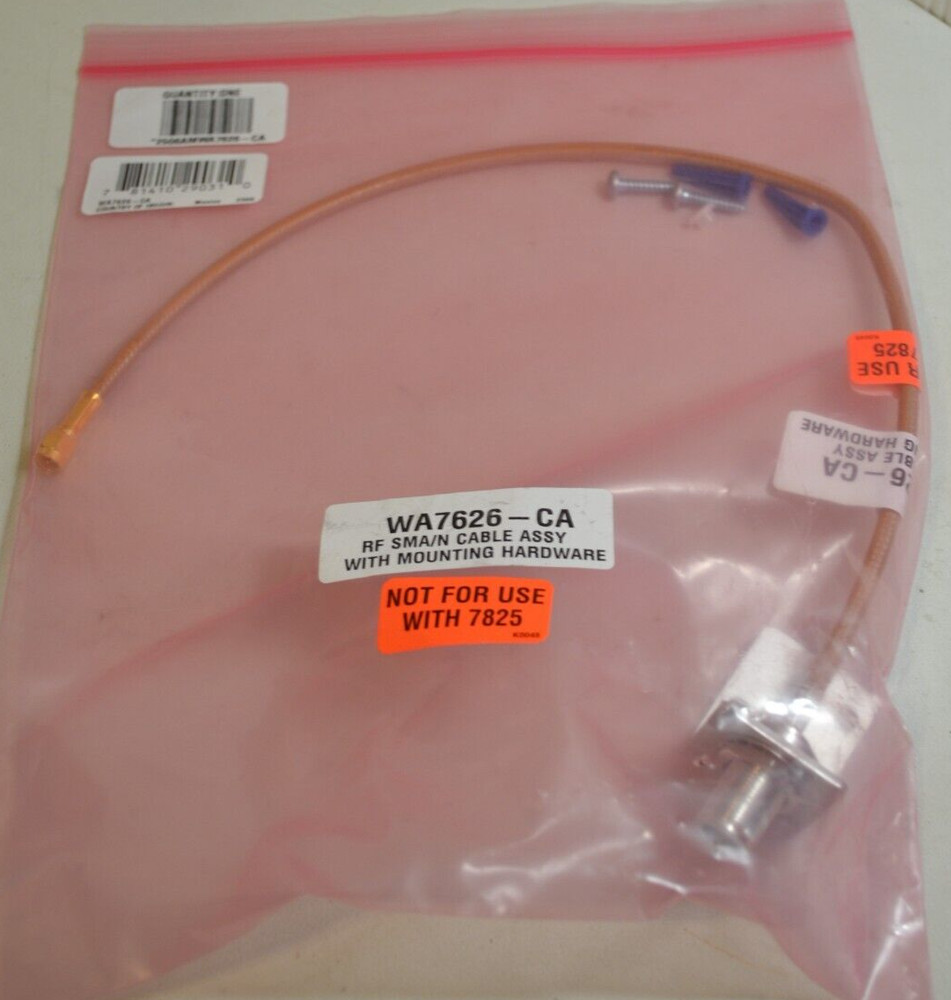 WA7626-CA RF SMA/N Cable ASSY w/Mounting Hardware