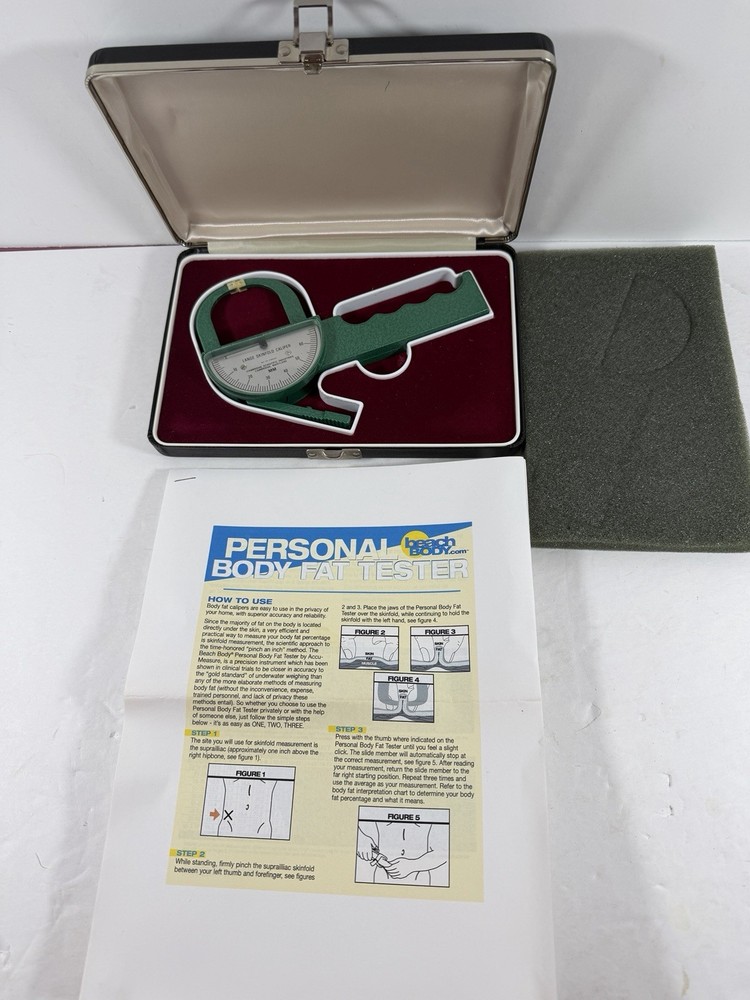 Lange Skinfold Caliper w/5-Step Calibration Compact Hard Case & Paperwork