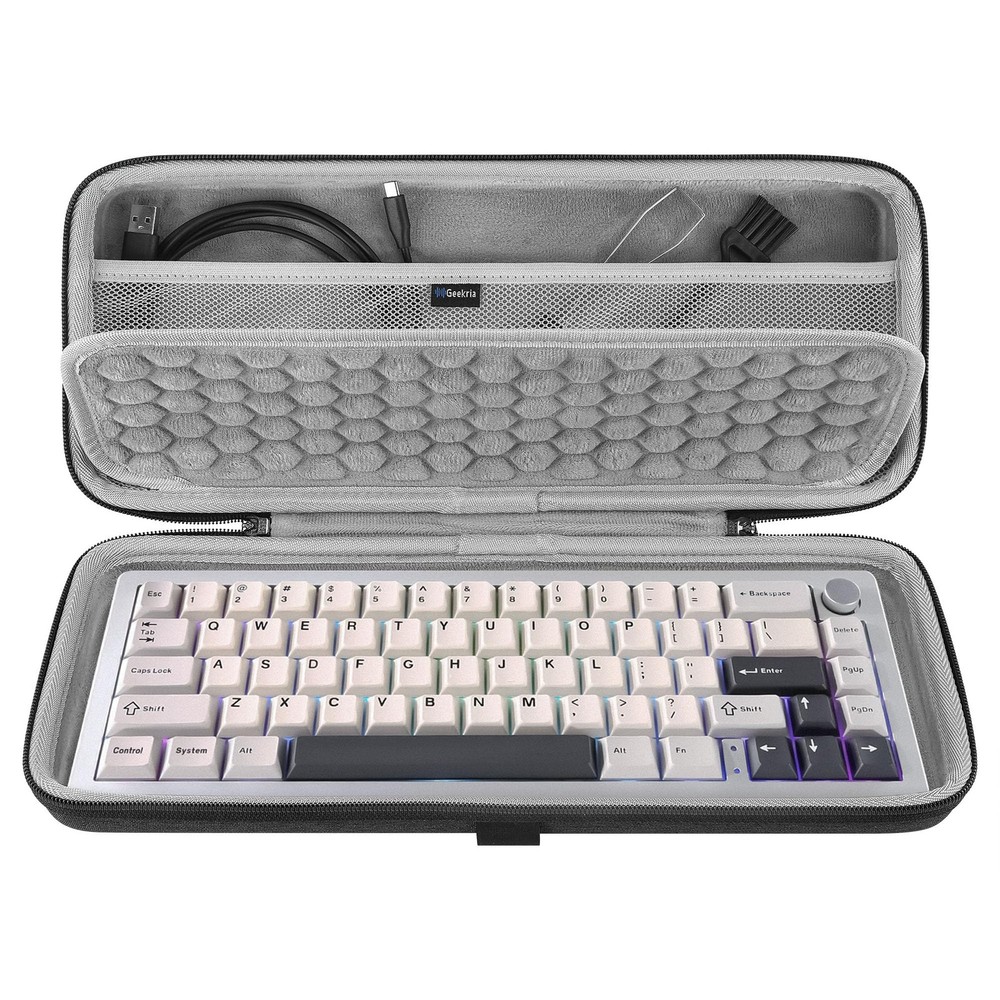 65% Compact Keyboard Case, Hard Shell Travel Carrying Bag for 68 Keys Compact...