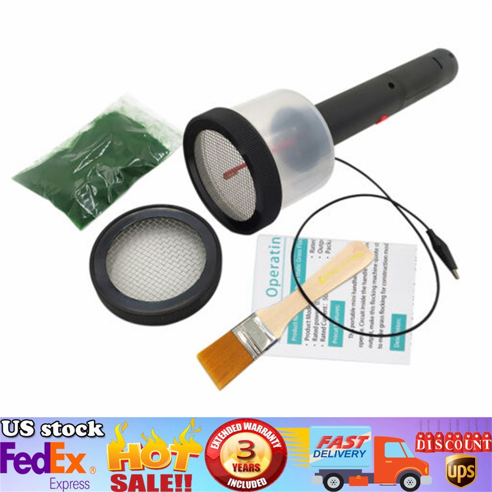 Static Grass Applicator Kit Electrostatic Flock Landscaping Flocking Machine usa