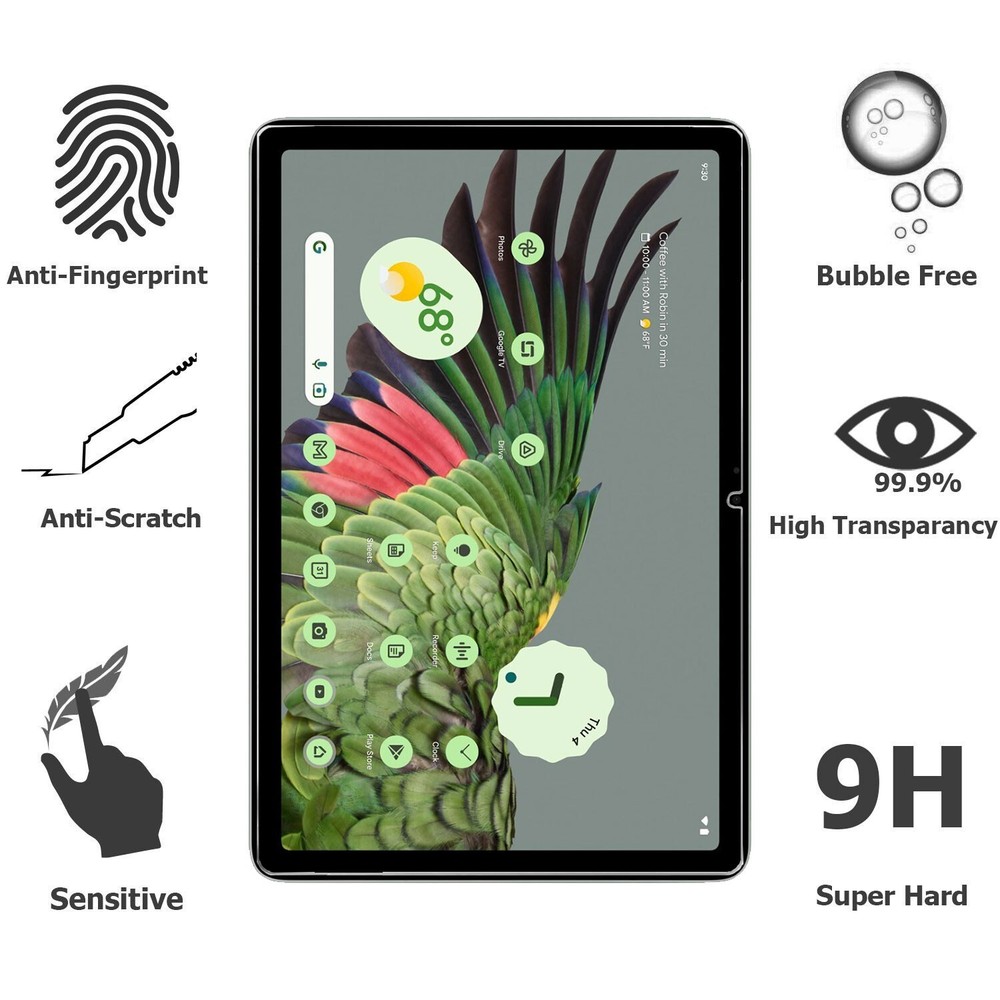 (2 PCS) Glass Screen Protector for Google Pixel Tablet Anti Scratch 9H Hardness