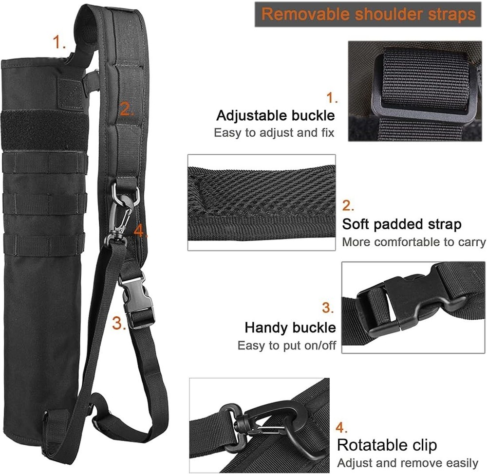 Lightweight Archery Quiver - Foldable Dual-Use Hip/Back Bag with Molle System